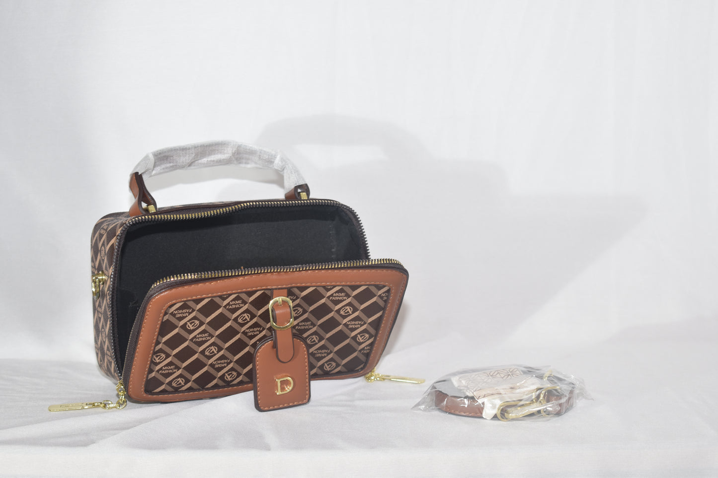 ISHAAYA Stylish Rectangle Sling Bag (Brown)