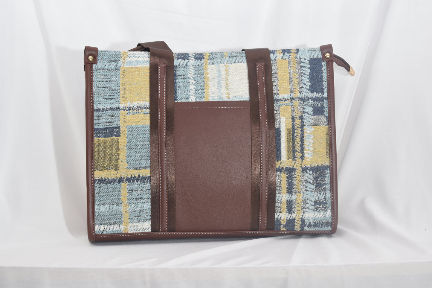 ISHAAYA Stylish Spacious Double Sleeved Laptop Tote Bag (Multicolor)