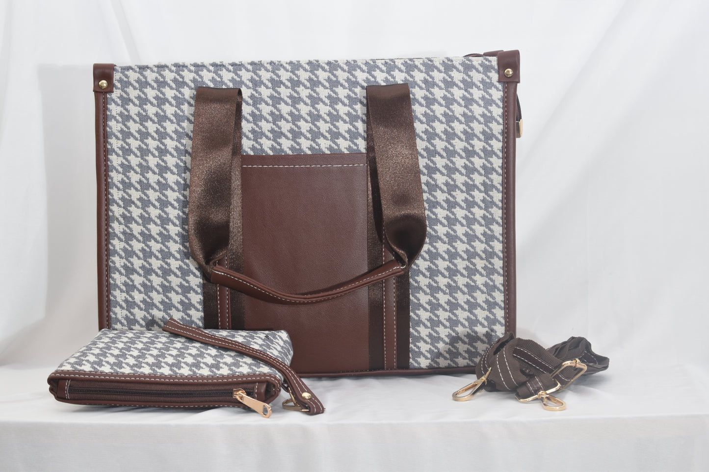 ISHAAYA Stylish Spacious Laptop Double Sleeved Tote Bags