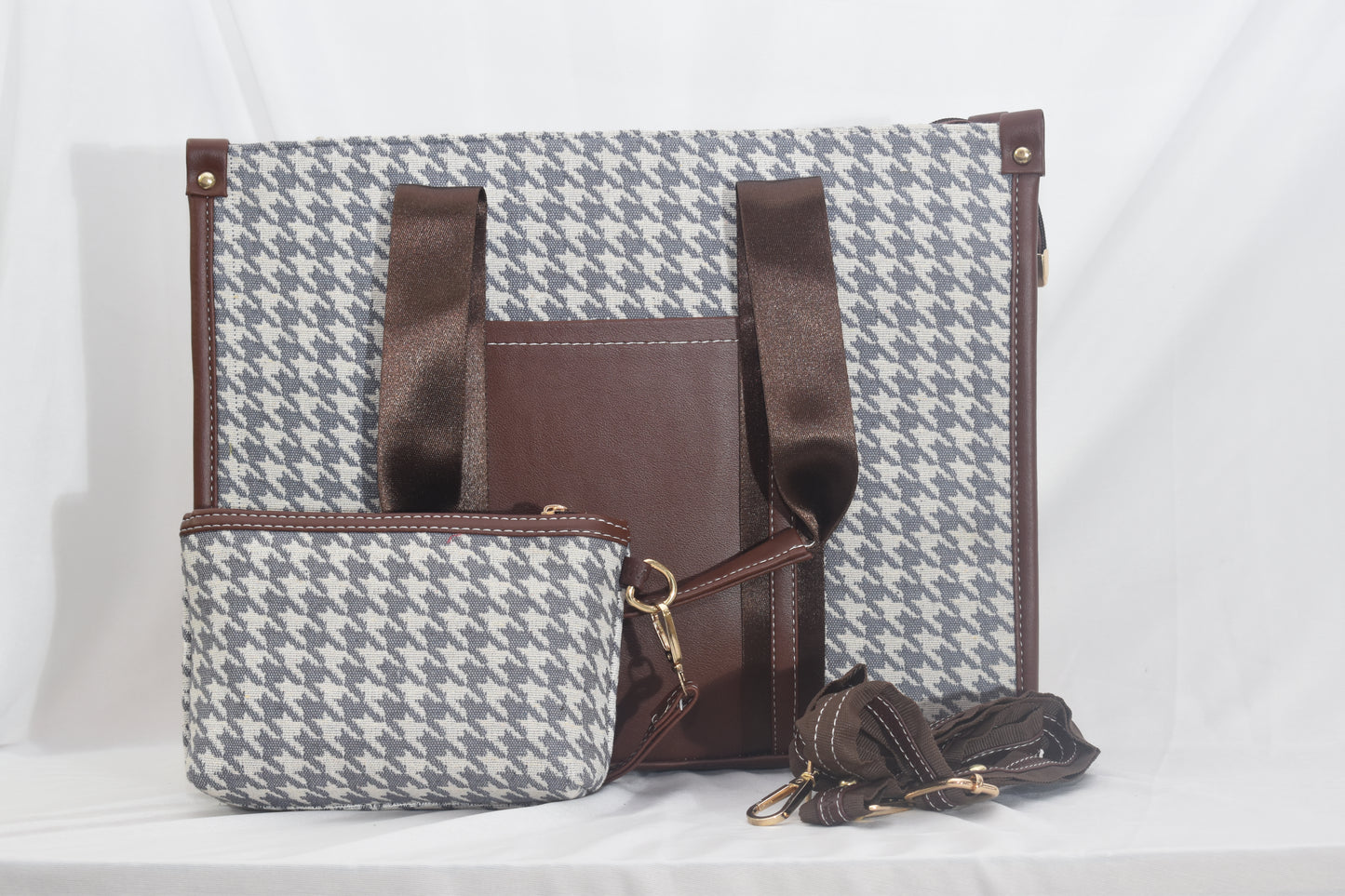 ISHAAYA Stylish Spacious Laptop Double Sleeved Tote Bags