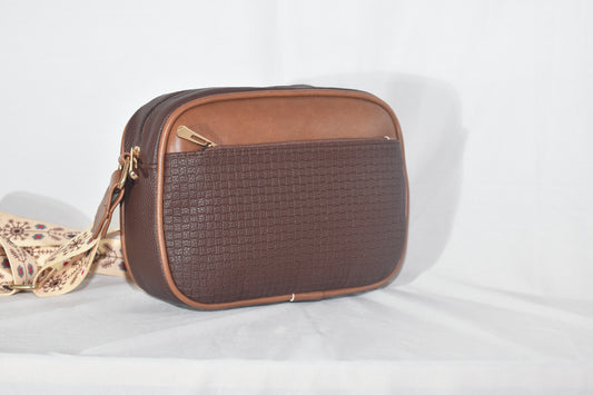 ISHAAYA Stylish Crossbody Sling Bag (Brown)