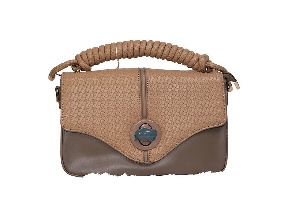 ISHAAYA Ladies Stylish Satchel Handbag with pouch (Khaki)