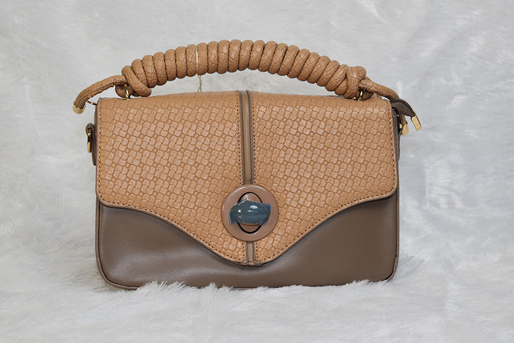 ISHAAYA Ladies Stylish Satchel Handbag with pouch (Khaki)