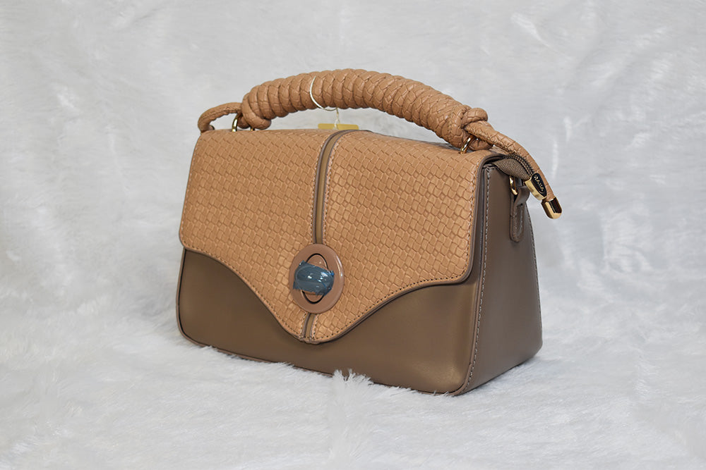 ISHAAYA Ladies Stylish Satchel Handbag with pouch (Khaki)