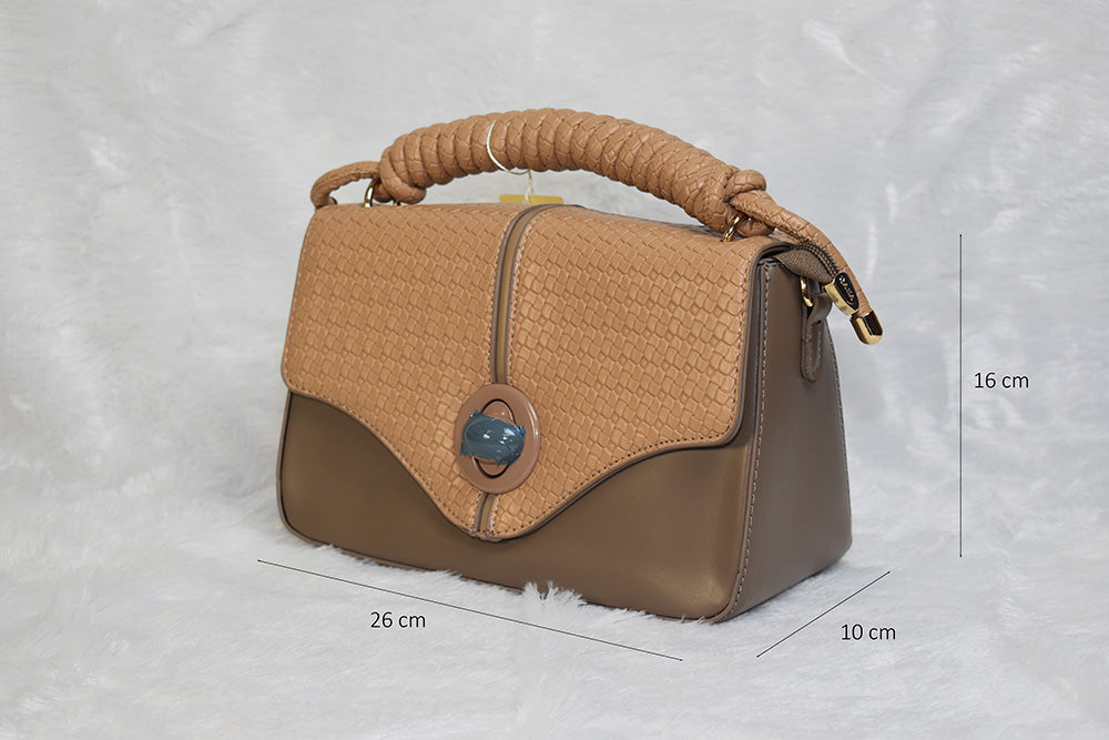 ISHAAYA Ladies Stylish Satchel Handbag with pouch (Khaki)